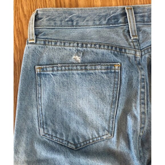 Aritzia Denim Forum The Ex Boyfriend Distressed Light Wash Jeans Size 26 - Picture 8 of 9